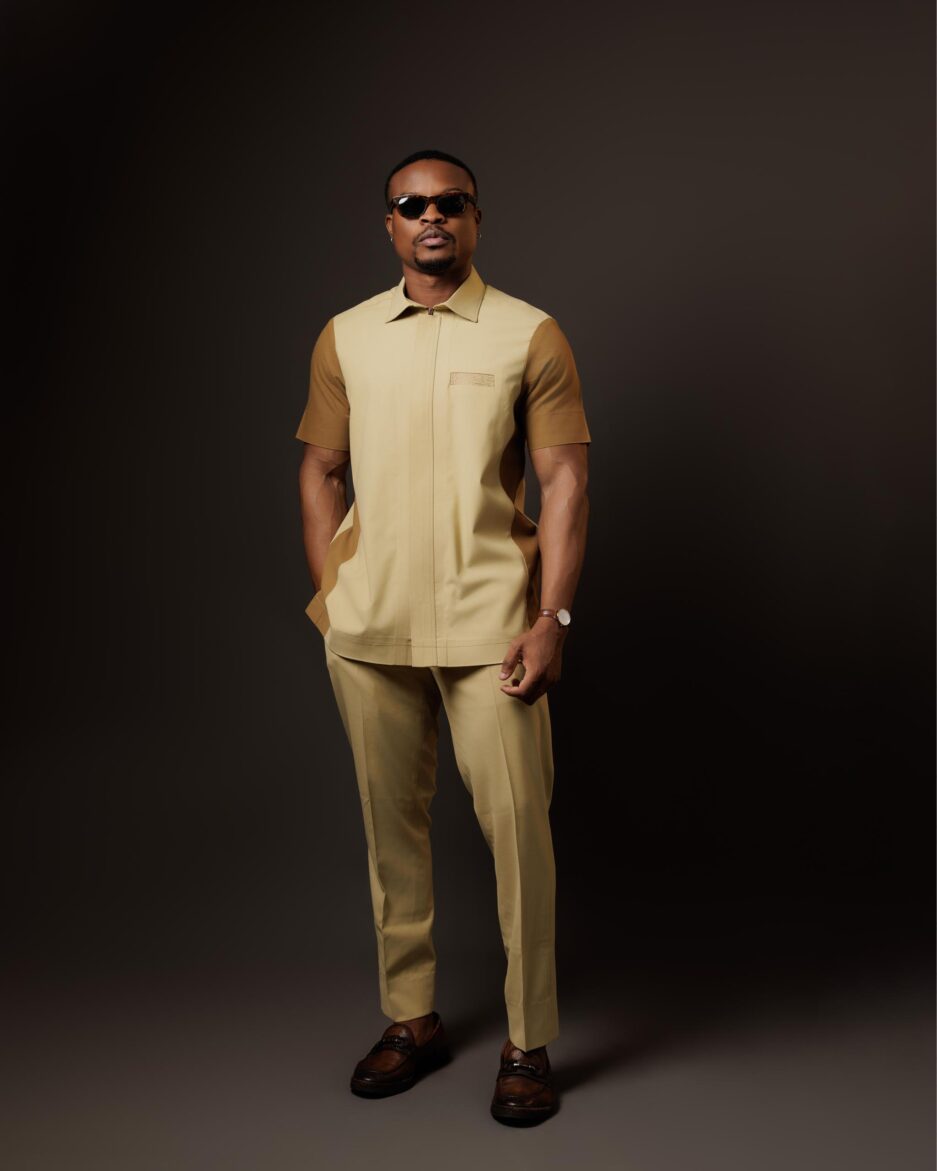 Two-Tone Sleeve Safari with Breast Pocket